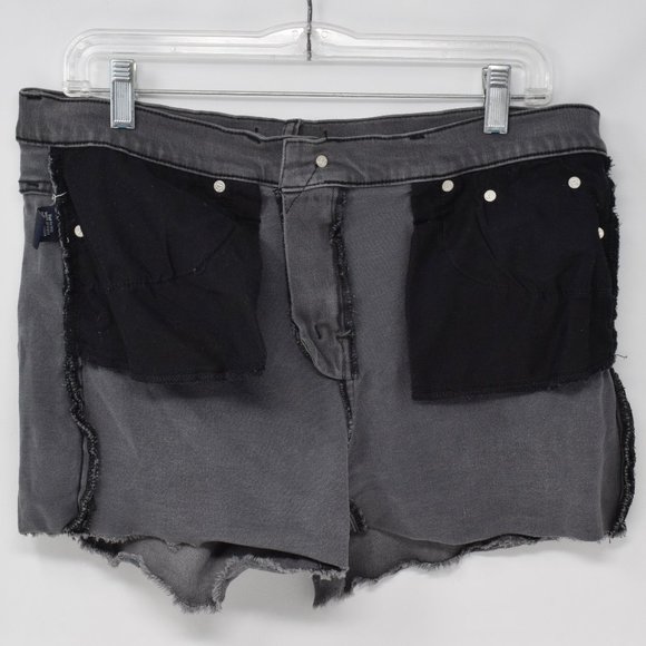 Madewell Denim Boy Shorts Black Gray Women 30 C1733 Comfy Neutral Boho Casual - Picture 6 of 14